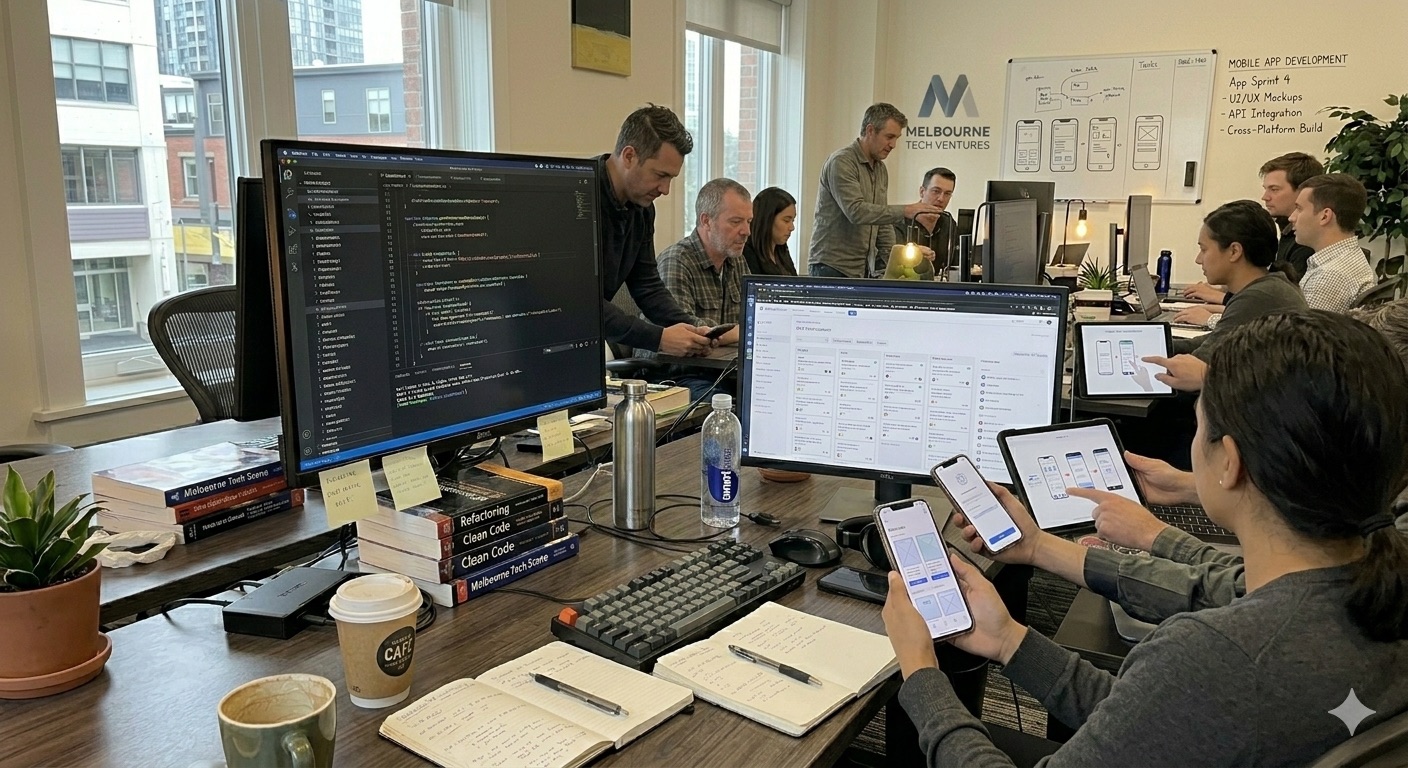 The Valocity Apps team at work in the Melbourne studio
